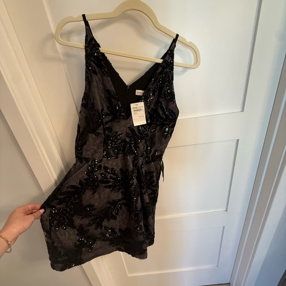 Dress the Population Black Sequin Mini Dress